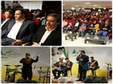 حضور مهندس امیری راد فرماندار خداآفرین 'مهندس حاتمی معاون فرماندار 'در جشنواره  فرهنگی هنری نوروزی  در سالن همایش منطقه آزاد ارس مرکز خداآفرین 
