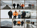 بازدید مهندس اسدپور فرماندار شهرستان خداآفرین از وضعیت جاده ها ی ارتباطی
